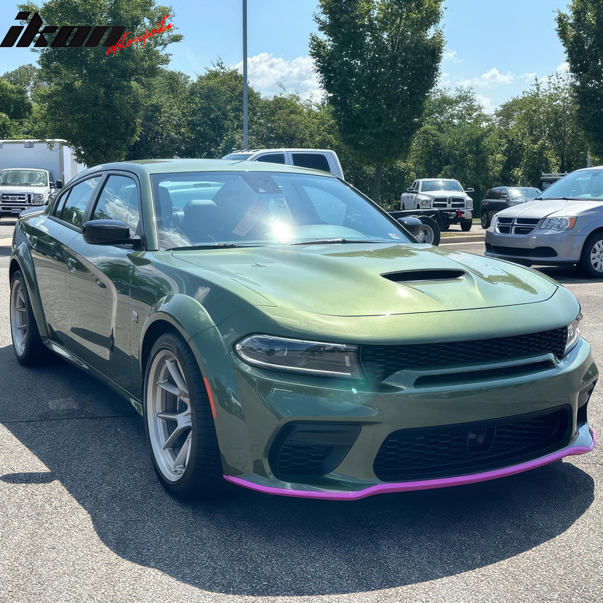 Fit 2020-2023 Dodge Charger SRT Widebody Front Lip Protector Pink