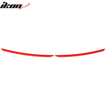 Fits 22-24 Subaru BRZ STI Style Red Front Bumper Lip Splitter Protector EPDM 2PC