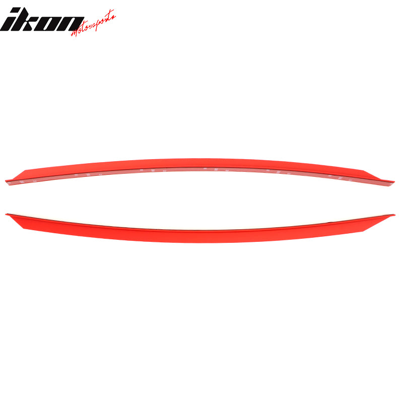 Fits 22-24 Subaru BRZ STI Style Red Front Bumper Lip Splitter Protector EPDM 2PC