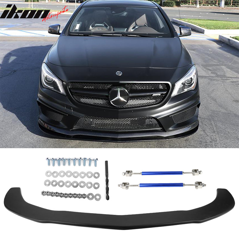 2014-2016 Mercedes-Benz CLA Class Front Lip Splitter PP & Blue Rods