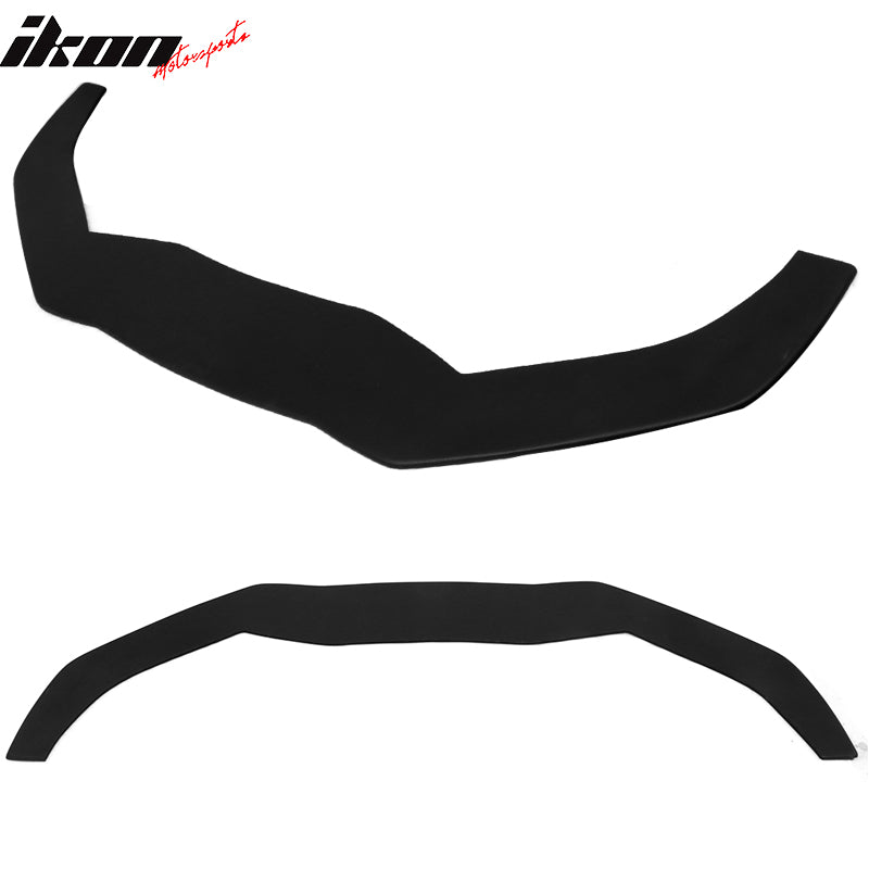 Front Lip & Splitter Rod Compatible With 2013-2020 Toyota 86, Coated Textured Matte Black PVC Spoiler Splitter Valance Chin Bodykit by IKON MOTORSPORTS
