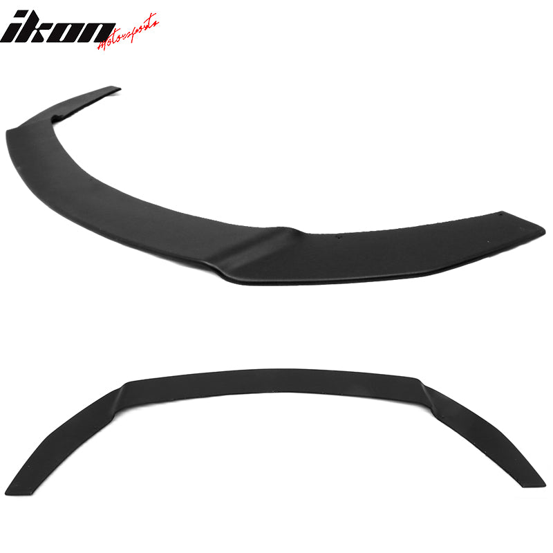 Front Lip & Splitter Rod Compatible With 2017-2018 Toyota C-HR, Coated Textured Matte Black PVC Spoiler Splitter Valance Chin Bodykit by IKON MOTORSPORTS
