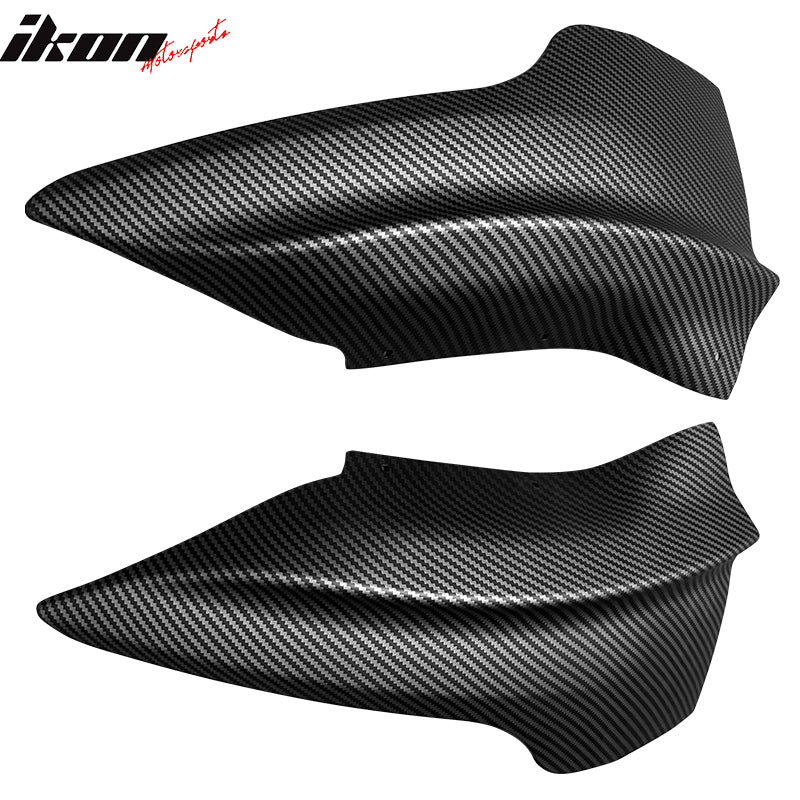 Fit 2020-2025 Tesla Model Y Front Lip Winglets Matte Carbon Fiber Print