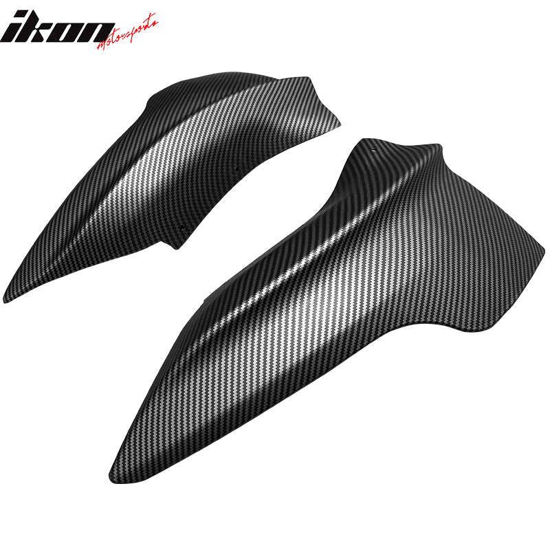 For 20-24 Tesla Model Y PP Front Bumper Corner Splitter Matte Carbon Fiber Print