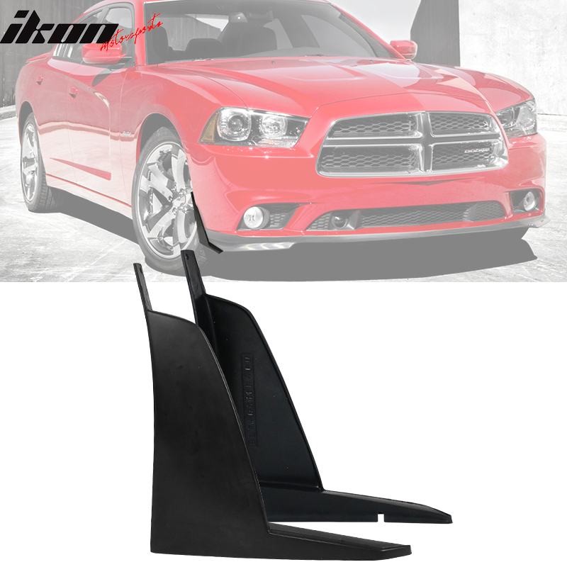 2011-2014 Dodge Charger RA Style Front Bumper Lip Spoiler Winglets PU