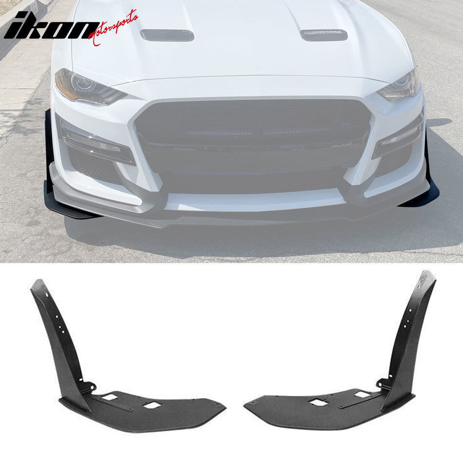 2015-2023 Ford Mustang GT500 Style 2PC Front Bumper Corner Winglets PP
