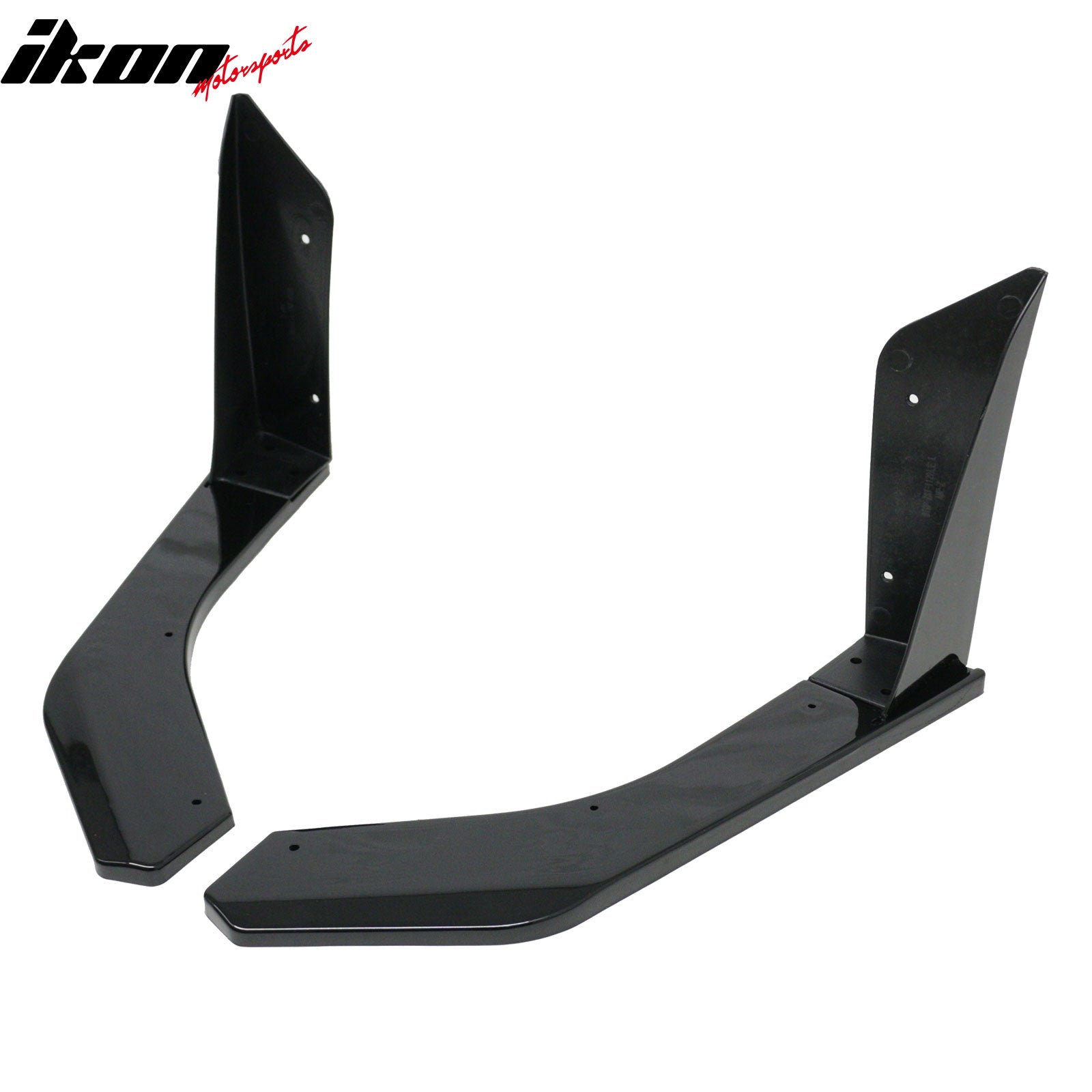 Fits 18-23 Ford Mustang Ecoboost/GT GT500 Front Bumper Winglets Gloss Black 2PCS