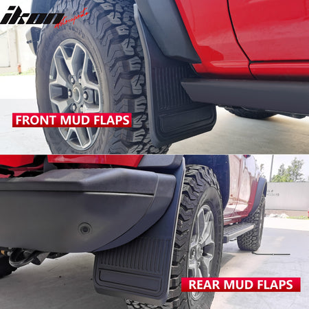 Fits 21-24 Ford Bronco 2/4 Door Black Front Rear Mud Flaps Splash Guards PP 4PCS