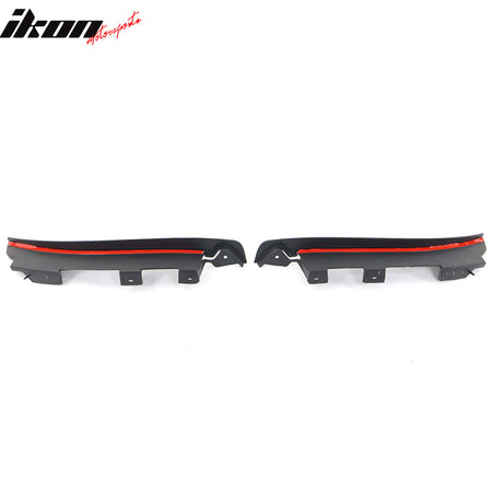 IKON MOTORSPORTS, Mud Guards Compatible With 2015-2023 Ford Mustang Convertible & Coupe 2-Door, GT Style Rear Left Right Mud Flaps Splash Mud Guard Mudguard Mudflaps 2PCS Set Black, 2016 2017
