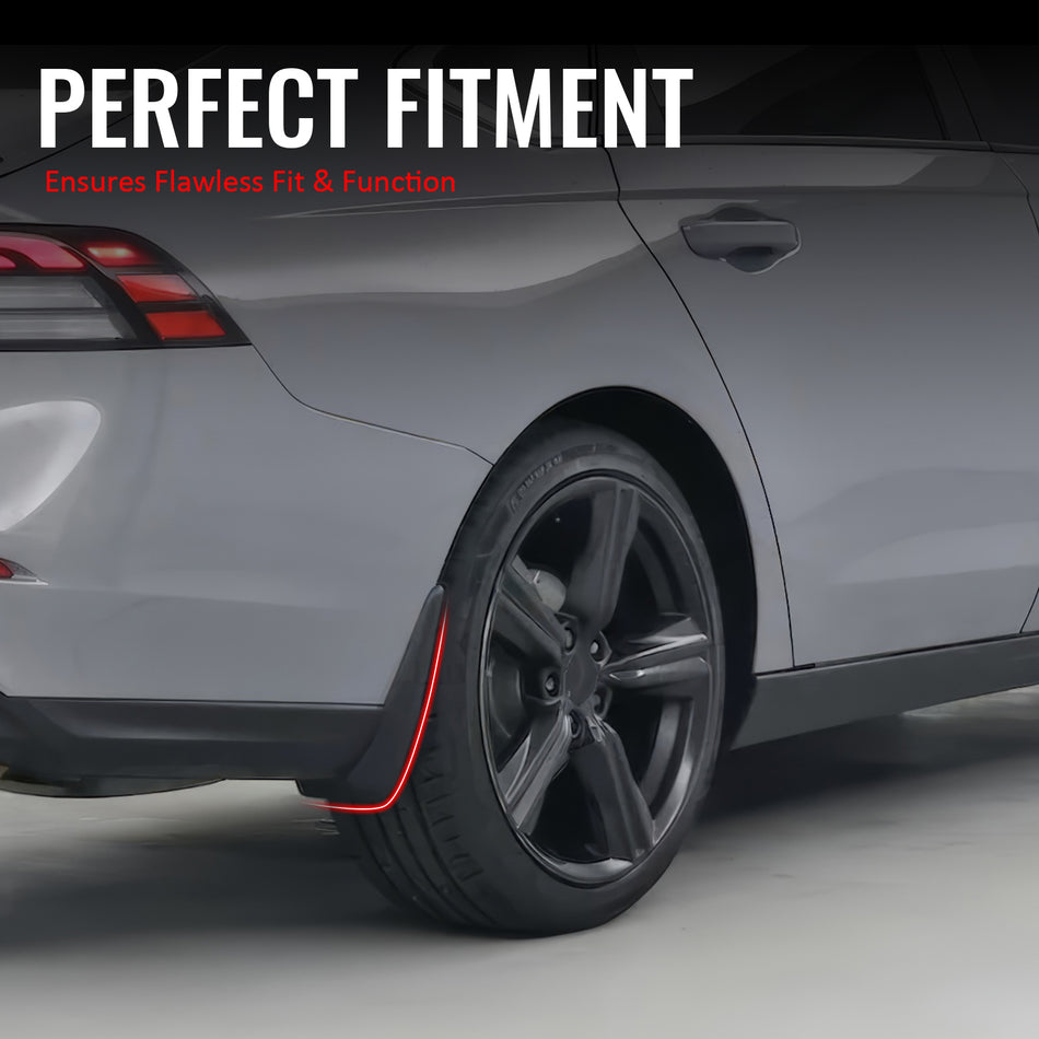 IKON MOTORSPORTS Mud Flap, Compatible with 2023-2025 Honda Accord 11th Gen, Black PP Polypropylene Mud Guards Splash, Front Rear 4PCS Set