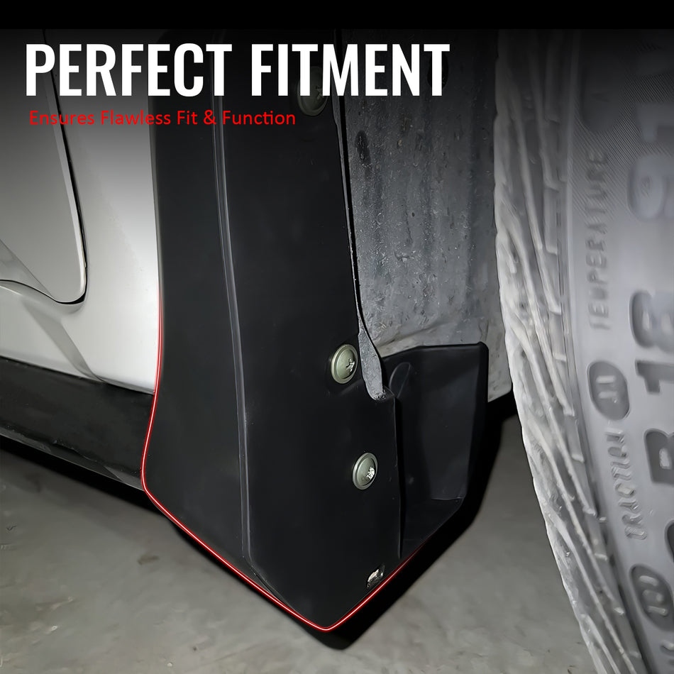 IKON MOTORSPORTS Mud Flap, Compatible with 2017-2021 Honda Civic 10th Gen Hatchback Sport & Sport Touring, Black PP Polypropylene Mud Guards Splash, Front Rear 4PCS Set