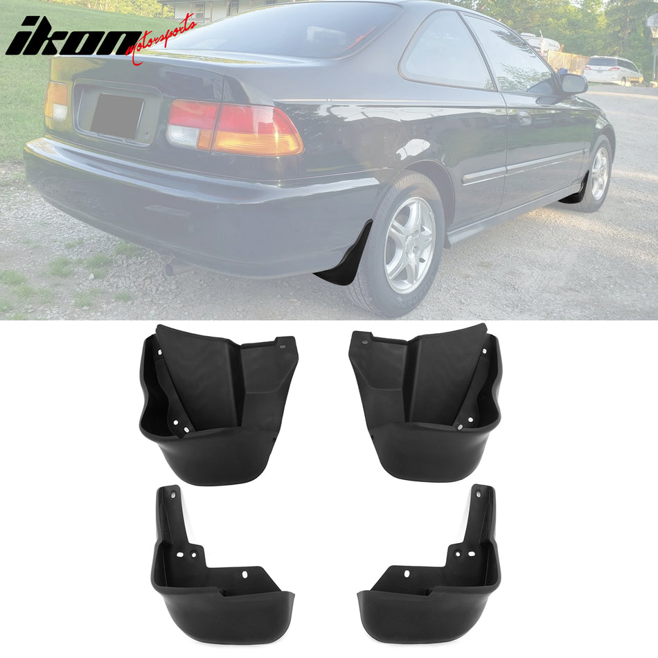 1996-1998 Honda Civic Coupe & Sedan Fender Mud Flaps Splash Guards PP