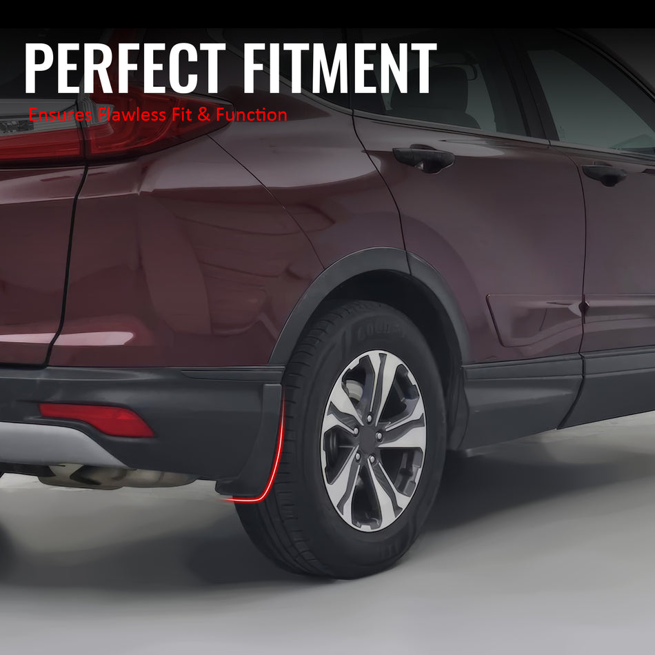 IKON MOTORSPORTS Mud Flap, Compatible with 2017-2022 Honda CR-V, Black PP Polypropylene Mud Guards Splash, Front Rear 4PCS Set