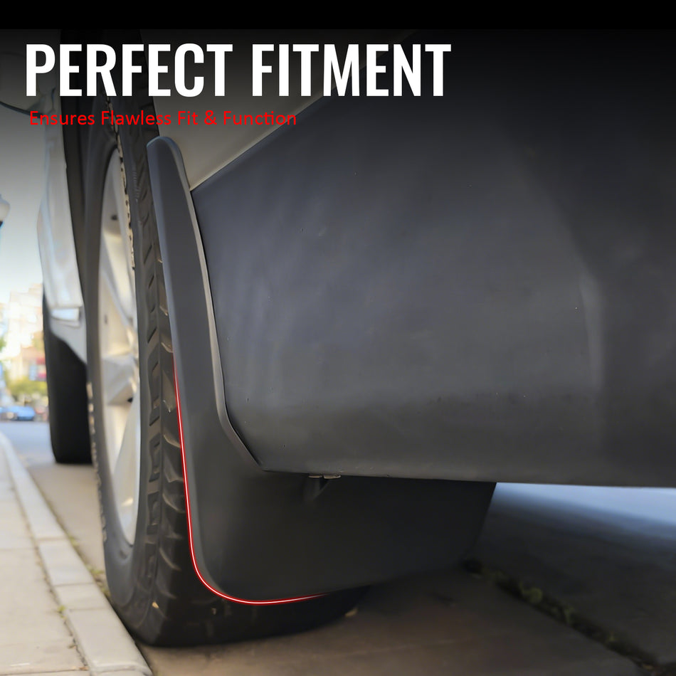 IKON MOTORSPORTS Mud Flap, Compatible with 2011-2013 Toyota Highlander, Black PP Polypropylene Mud Guards Splash, Front Rear 4PCS Set