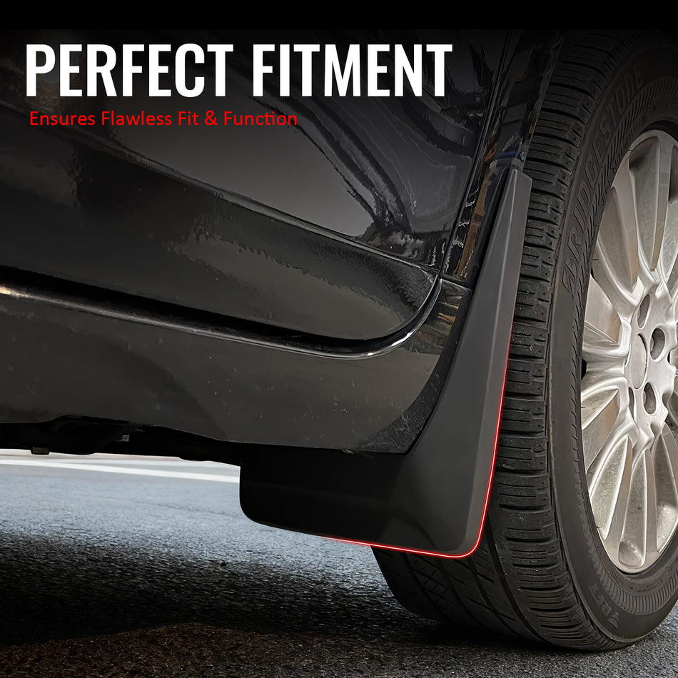 IKON MOTORSPORTS Mud Flap, Compatible with 2011-2017 Toyota Sienna (Not Fit SE Models), Black PP Polypropylene Mud Guards Splash, Front Rear 4PCS Set