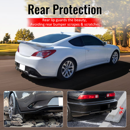 For 07-11 Toyota Camry SE Style Rear Bumper Lip Lower Spoiler Guard Unpainted PU