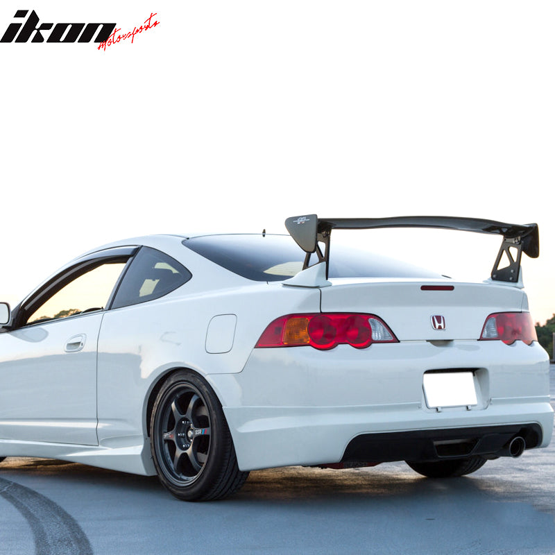 Rear Bumper Lip Compatible With 2002-2004 Acura RSX, Unpainted Black PU Rear Splitter Spoiler Valance Chin Diffuser Body Kit by IKON MOTORSPORTS, 2003