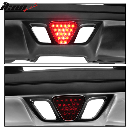 Fits 02-04 Acura RSX Mugen Style Rear Lip Spoiler Diffuser w/ LED Brake Light