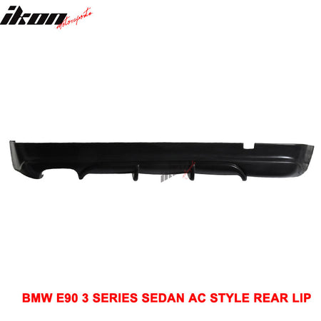 Fits 05-12 BMW E90 3-Series Sedan AC-S Style Rear Bumper Lip Spoiler Unpainted