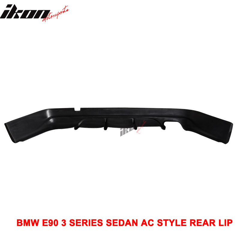 Fits 05-12 BMW E90 3-Series Sedan AC-S Style Rear Bumper Lip Spoiler Unpainted