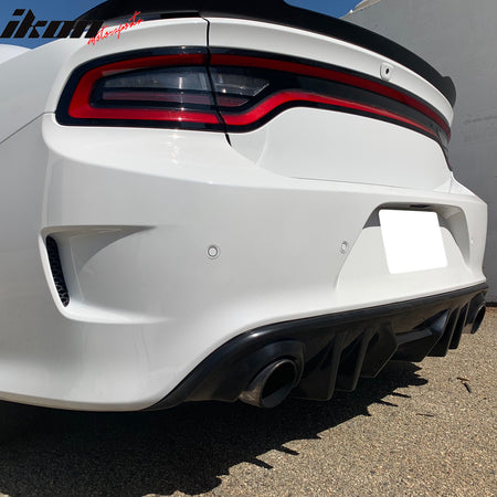 For 15-20 Dodge Charger SRT & Scat Pack MDP V2 Style Rear Bumper Lip Diffuser PU
