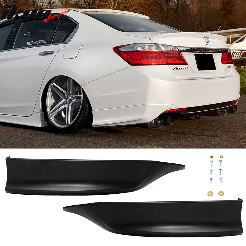 2013-2015 Honda Accord Sedan HFP 2PCS Rear Bumper Lip Splitters PU