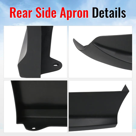 Fits 16-17 Honda Accord Sedan HFP Style Rear Bumper Lip Spoiler Side Aprons PP