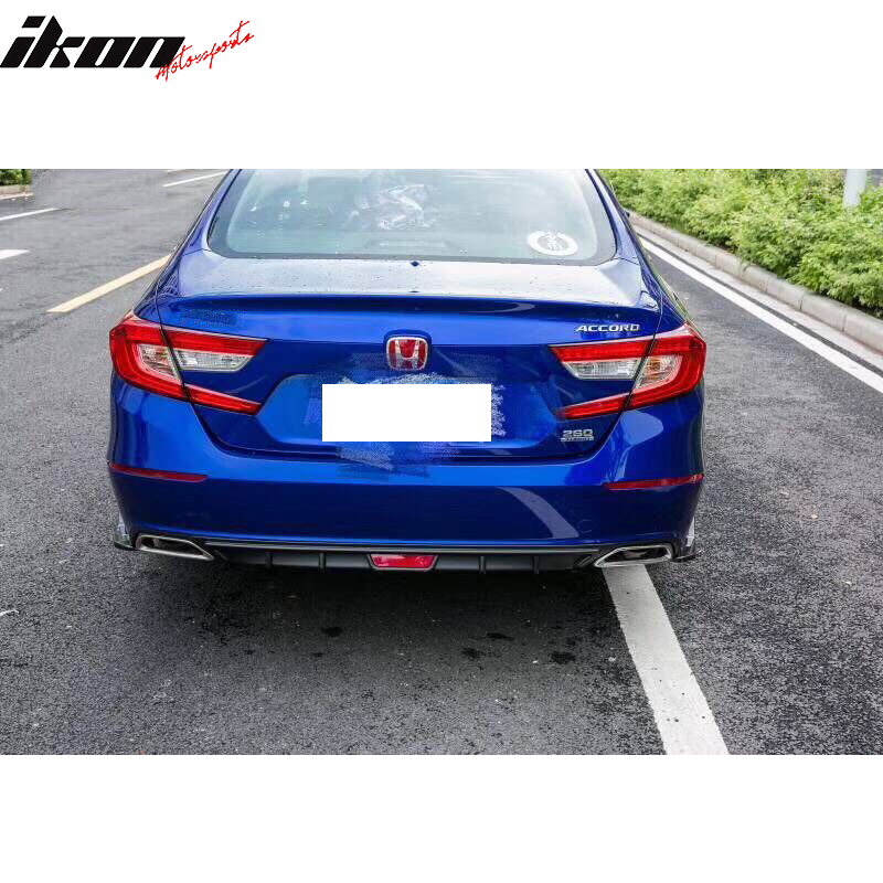 Rear Splitters Compatible With 2018-2022 Honda Accord, Factory Style Unpainted PP Bumper Lip Spoiler by IKON MOTORSPORTS