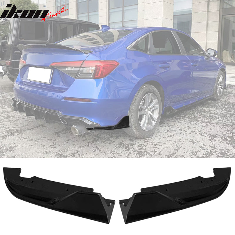 For 22-24 Civic FE-C Front Rear Lip Trunk Spoiler Type R Side Skirts Matte Black