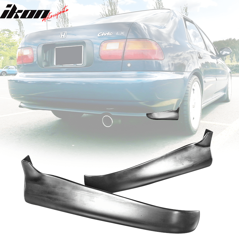 1992-1995 Honda Civic PU Valance Spats Rear Bumper Lip Spoiler 2PC