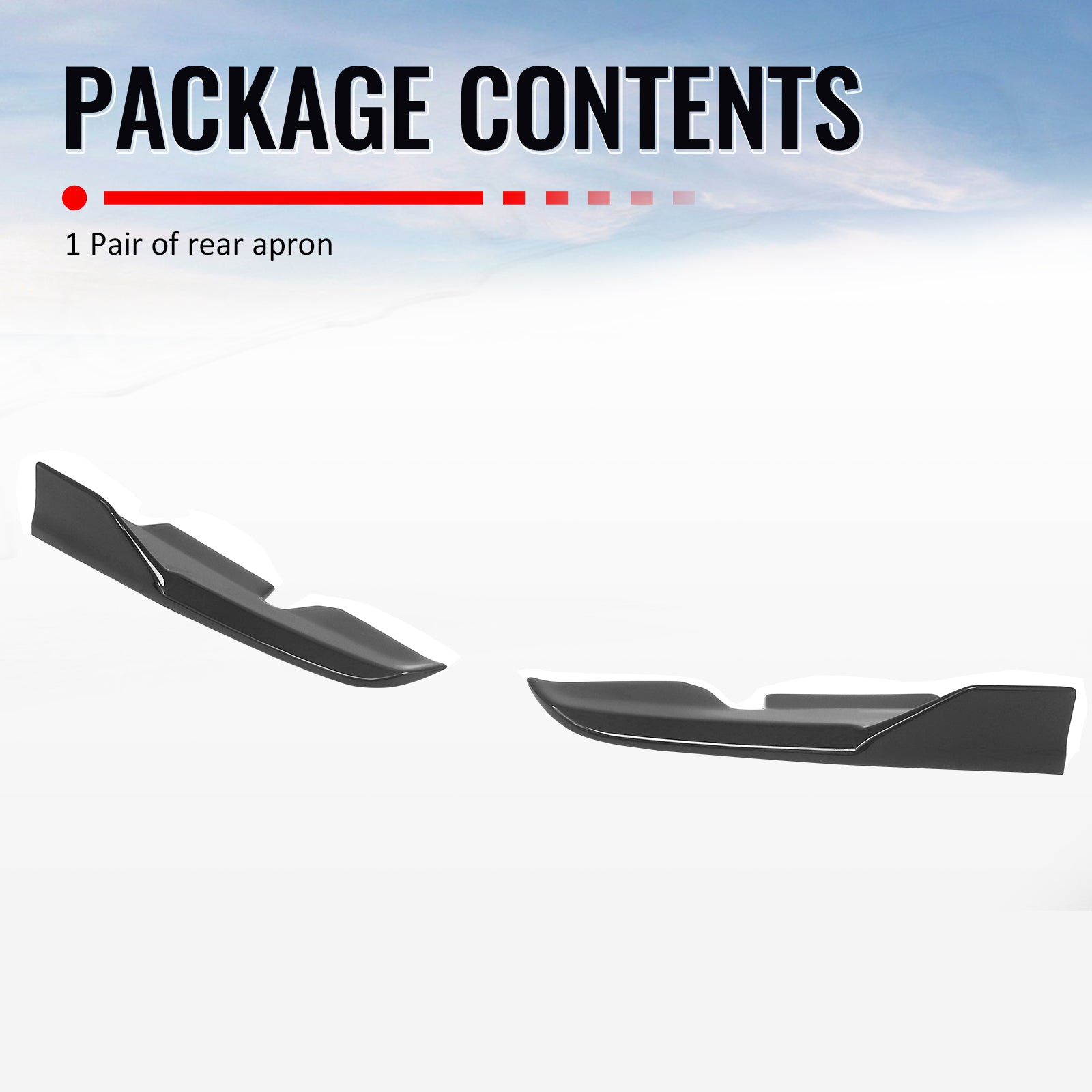 For 24-26 Hyundai Elantra N Line Gloss Black IKON Rear Bumper Side Corner Aprons