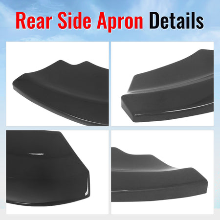 Fits 17-20 Mini Cooper Countryman Gloss Black MX Rear Bumper Side Corner Aprons