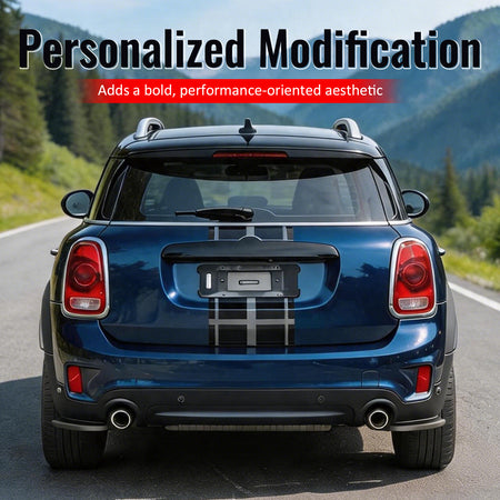Fits 17-20 Mini Cooper Countryman Gloss Black MX Rear Bumper Side Corner Aprons