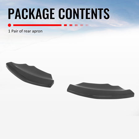 Fits 17-20 Mini Cooper Countryman Gloss Black MX Rear Bumper Side Corner Aprons