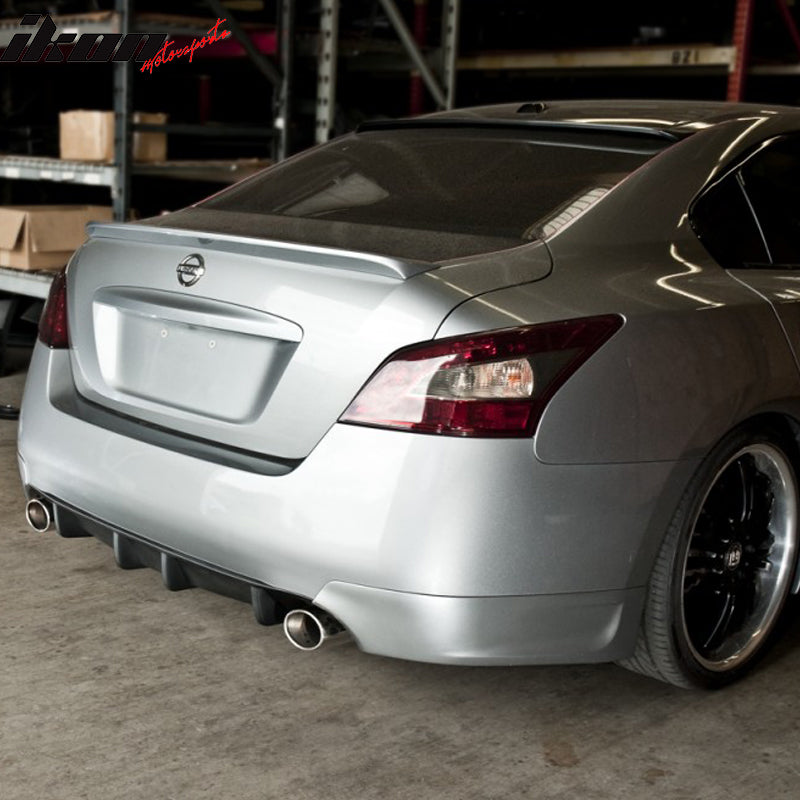 Bumper Splitter Compatible With 2009 2015 Nissan Maxima ST Style Rear Bumper Lip Aprons 2 Piece by IKON MOTORSPORTS 2010 2011 2012 2013 Ikon Motorsports