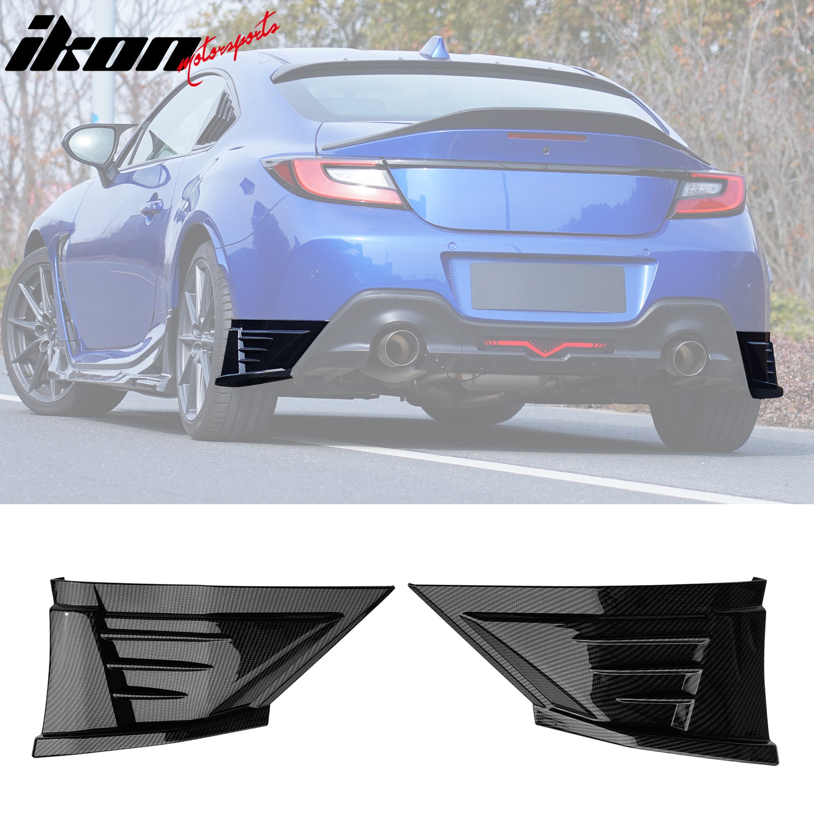 IKON MOTORSPORTS Rear Aprons, Compatible with 2022-2024 Subaru BRZ ...