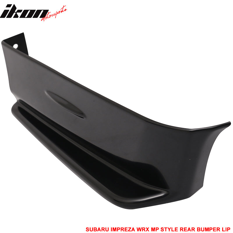 Fits 15-21 Subaru WRX STI MP Style Rear Bumper Lip Apron 2Pc Spats Unpainted ABS