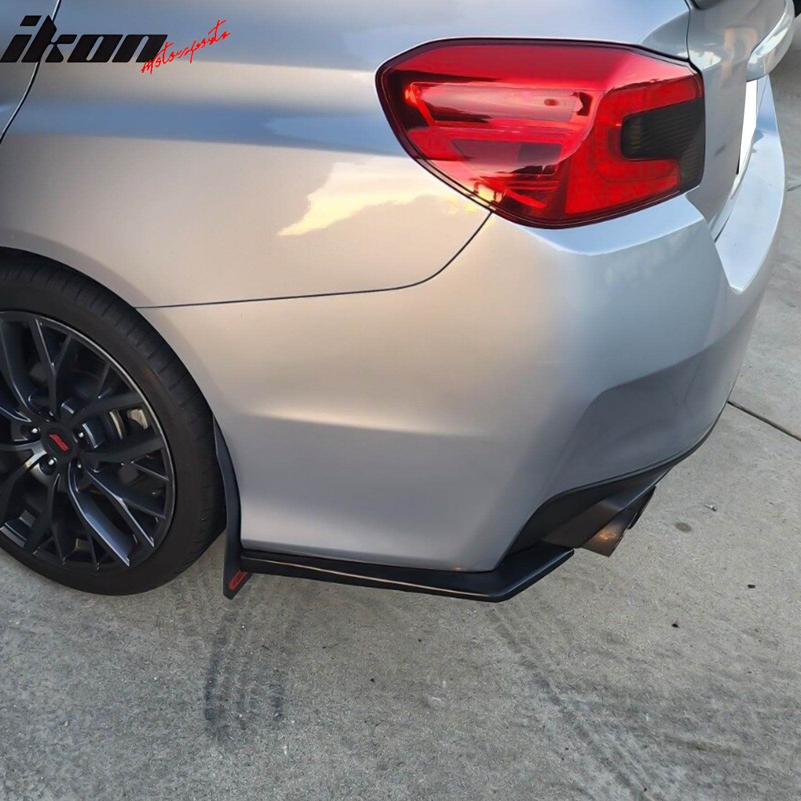 Universal 6.5" x 16" Rear Bumper Lip Side Splitter Winglte Aprons Unpainted - PU