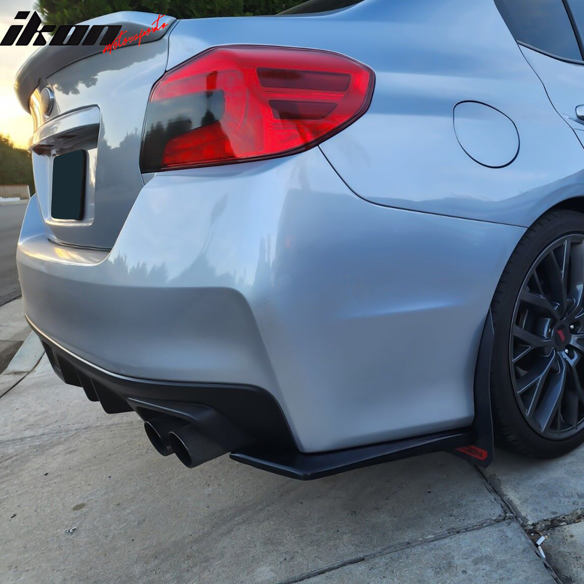 Universal 6.5" x 16" Rear Bumper Lip Side Splitter Winglte Aprons Unpainted - PU