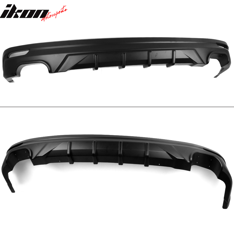 Fits 18-24 Toyota Camry V3 Rear Bumper Lip Diffuser Matte Black - PP