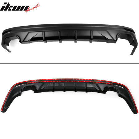 Fits 18-24 Toyota Camry V3 Rear Bumper Lip Diffuser Matte Black - PP