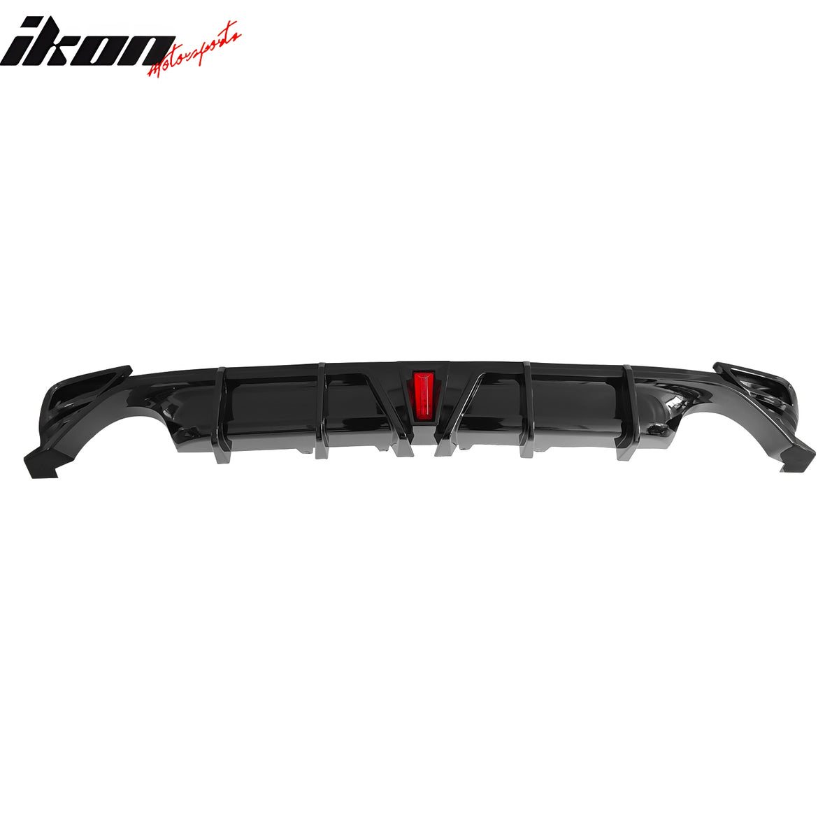 Fits 18-24 Toyota Camry LE XLE Rear Diffuser Lip W/LED Light Lamp - Gloss Black