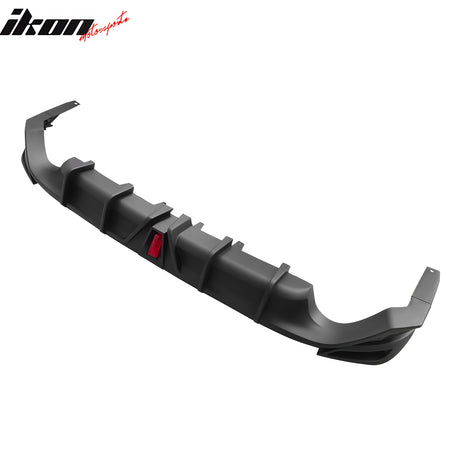 Fits 18-24 Toyota Camry LE XLE Rear Diffuser Lip W/LED Light Lamp - Matte Black