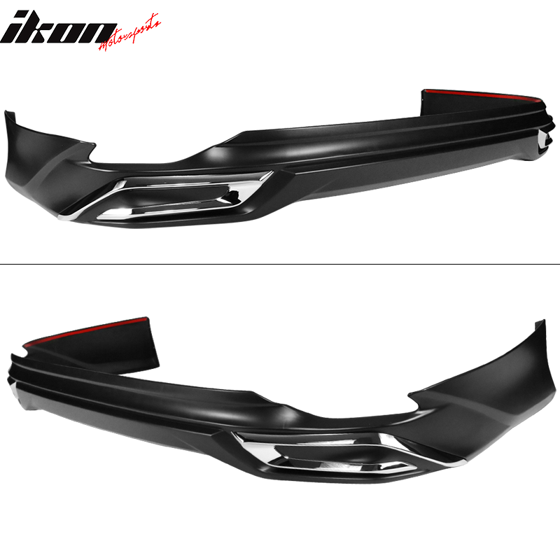 Fits 18-24 Toyota Camry LE MD Style Rear Bumper Lip Diffuser With Chrome Trim