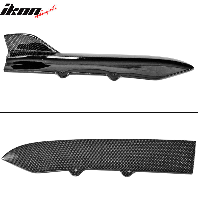 Fits 12-18 BMW F30 M-tech FD Style Rear Bumper Lip Side Apron Matte Carbon Fiber