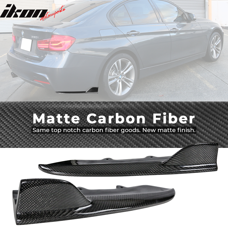 2012-2018 BMW F30 M-tech FD Rear Bumper Side Apron Matte Carbon Fiber