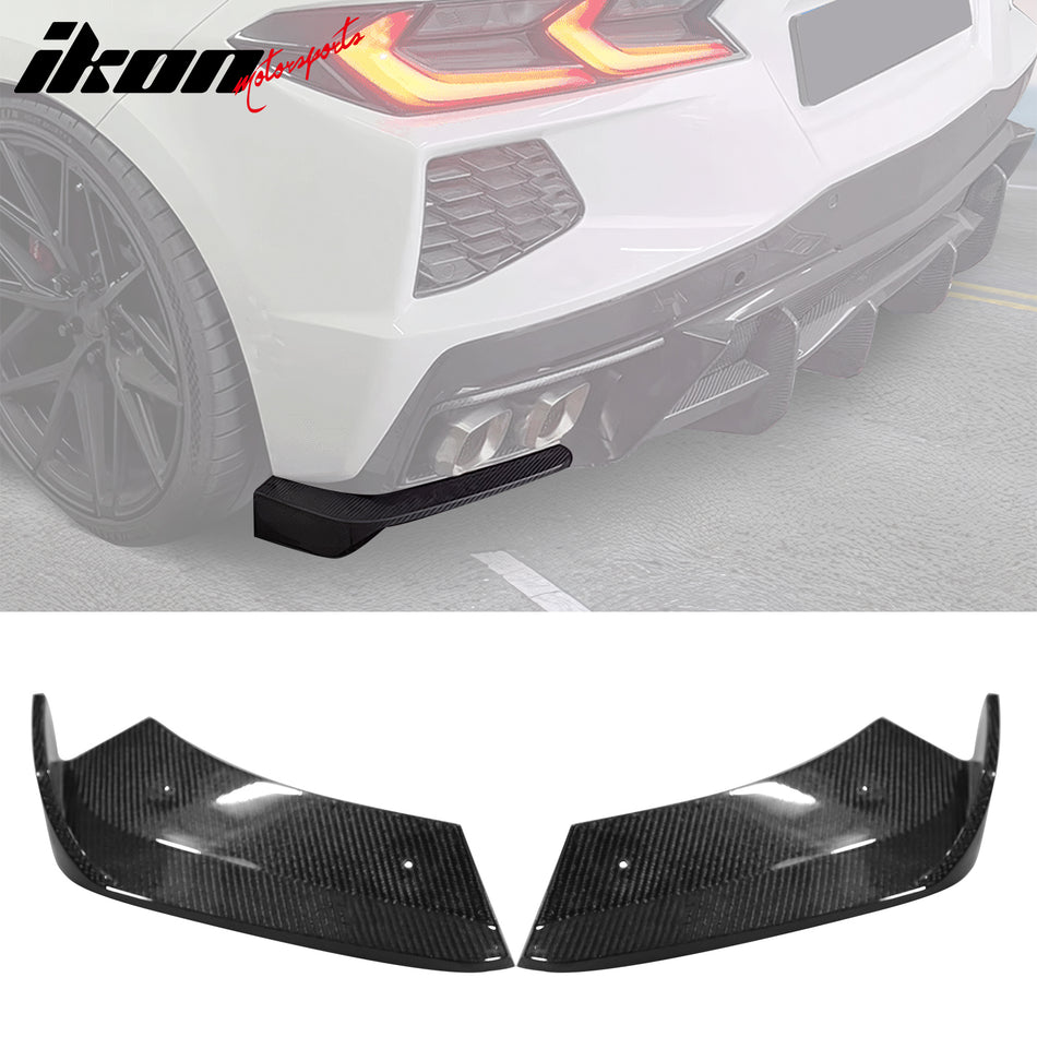 2020-2025 Chevrolet Corvette Rear Bumper Diffuser Aprons Carbon Fiber