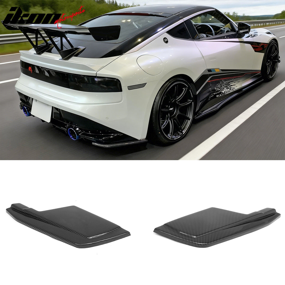 2023-2026 Nissan Z (400Z) V Style Rear Bumper Lip Aprons Carbon Fiber Print ABS