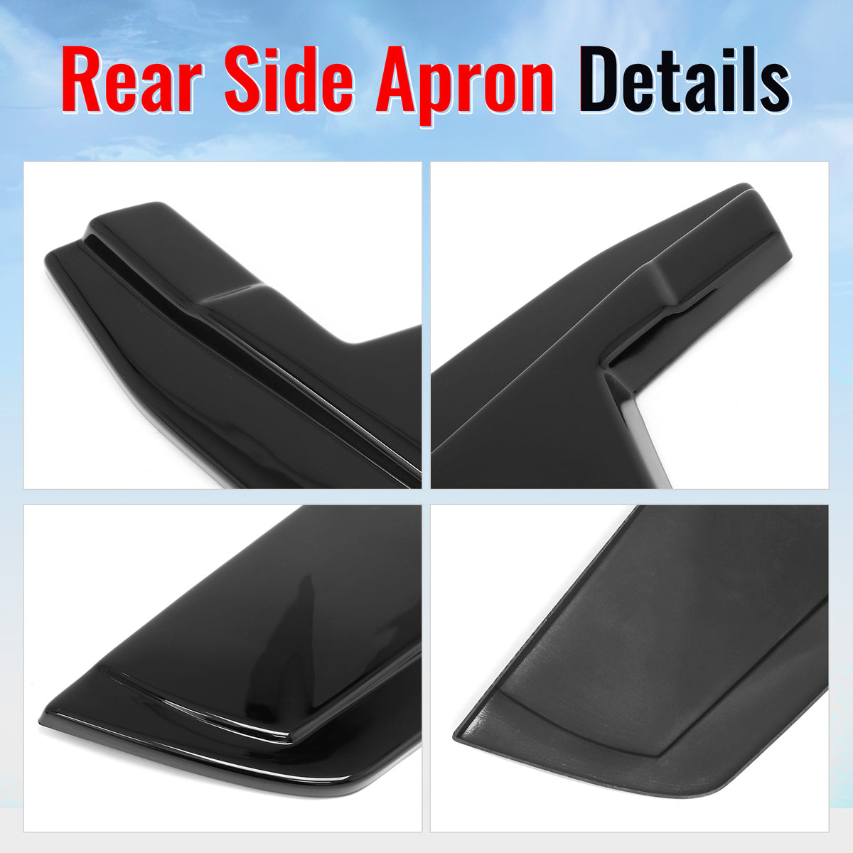 For 23-26 Nissan Z 400Z Gloss Black V Style Rear Bumper Side Corner Aprons Cap