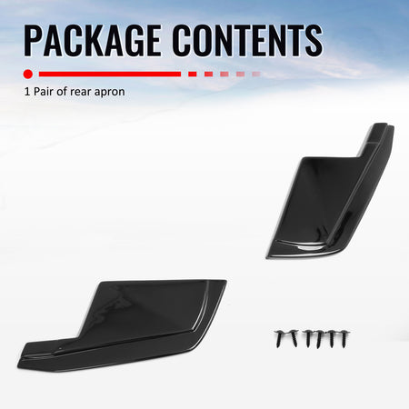 For 23-26 Nissan Z 400Z Gloss Black V Style Rear Bumper Side Corner Aprons Cap